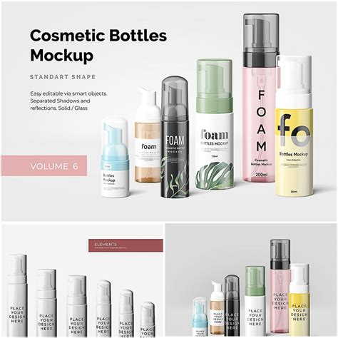 A collection of cosmetic based elements with 6 isolated and customizable elements. PSD files ...