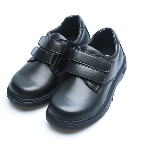 Happystep Toddler Little Boy School Uniform Dress Black Shoes, 1 Pair