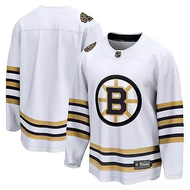 Men's Fanatics Branded White Boston Bruins 100th Anniversary Premier ...