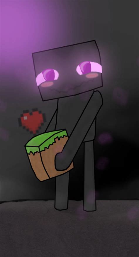 Cute Enderman | Minecraft drawings, Minecraft wallpaper, Minecraft pictures