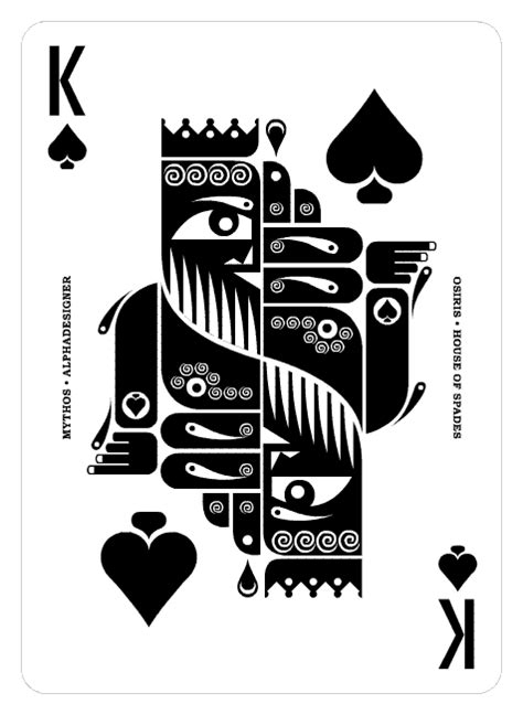 a black and white playing card with an image of a king of hearts on it