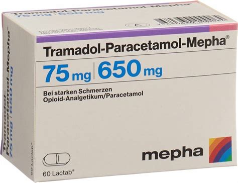 Tramadol-paracetamol Mepha 75/650mg 60 Stück in der Adler Apotheke