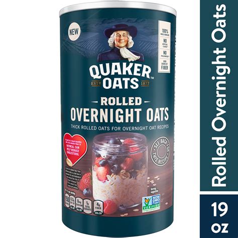 Buy Quaker, Rolled Overnight Oats, Oatmeal, 19 oz Online at Lowest ...