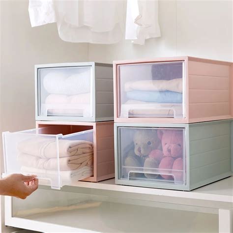 Stackable Drawer Storage Box Multi layer Clothing Storage Box Large ...