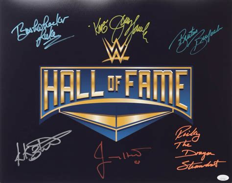 WWE Hall of Fame 16x20 Photo Signed by (6) with Jerry Lawler, Ricky ...