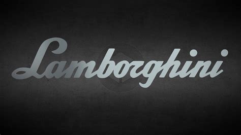 Lamborghini - Text Logo - Download Free 3D model by NFX702 [5da3a5b] - Sketchfab