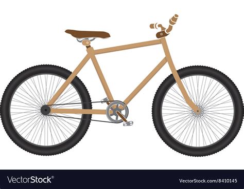 Mtb bicycle brown isolated Royalty Free Vector Image