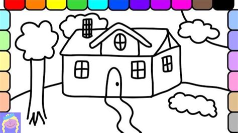 Drawing For Kids With Colour House - Mundopiagarcia