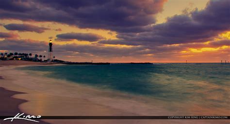 Hillsboro Lighthouse Pompano Beach Inlet Florida Long | Royal Stock Photo