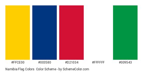 Namibia Flag Colors » Country Flags » SchemeColor.com