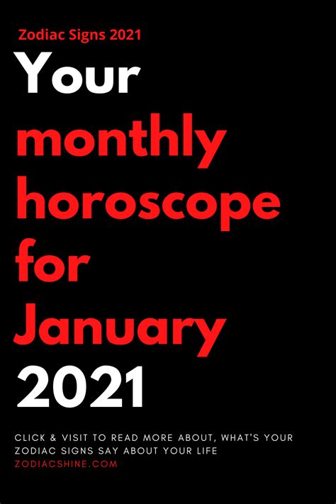 Your monthly horoscope for January 2021 - Zodiac Shine