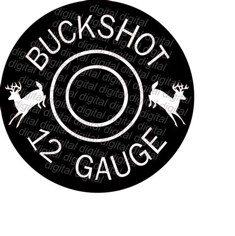 Buckshot 12 Gauge Shotgun Shell Digital Vector Svg Png Jpg Dxf Pdf - Etsy