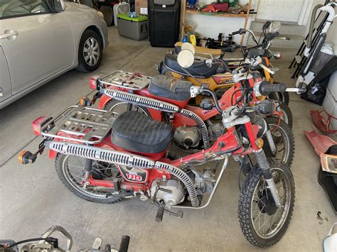 Old Honda Trail bikes, garaged for 25 years. My new projects! : r ...