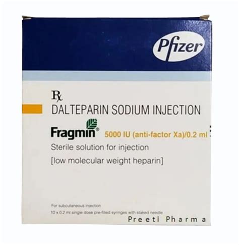 Dalteparin Sodium Inj 5000 Iu at Rs 710/piece | Anti Cancer Injections in Nagpur | ID: 2853174832891