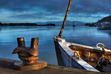 Oban Bay, Scotland: Shot of Oban Bay in early morning sun.