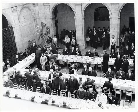 A large group of men gather around dining tables | Title: A … | Flickr