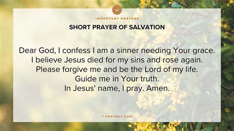 Simple Prayer of Salvation