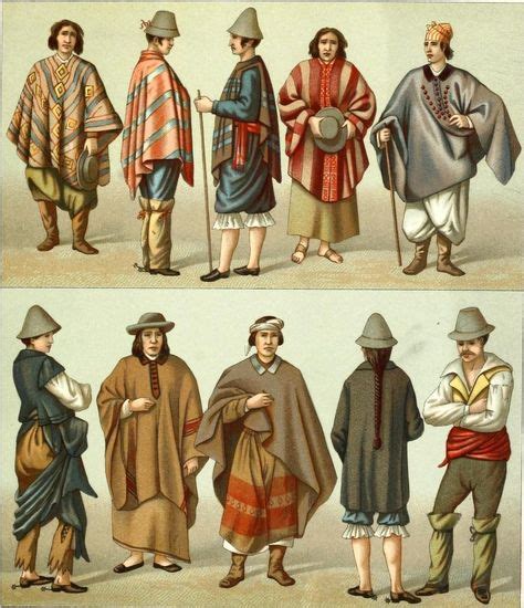 Image result for ponchos with full pants | Chile, 19th century, Poncho