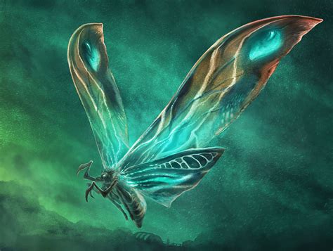 Mothra fan-art by Noger Chen (textless edit) : r/Mothra