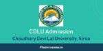 Chaudhary Devi Lal University Admission 2023-24 Application Form