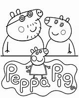 Peppa coloring page pigs Family sketch template