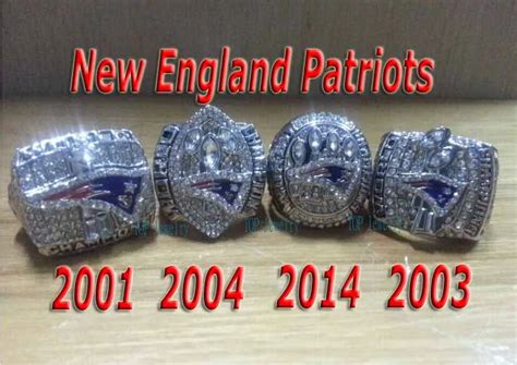 2001 2003 2004 2014 all New England Patriots Super Bowl Replica ...