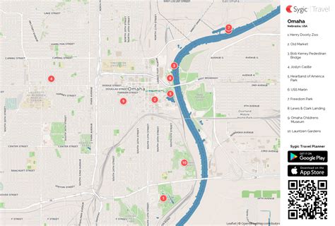 Omaha Printable Tourist Map | Tripomatic