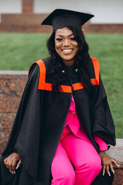 Premium Photo | Portrait of African girl student on graduation day