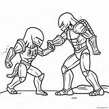 Alien Vs Predator Battle Scene Coloring Page 34803 27508 sketch template