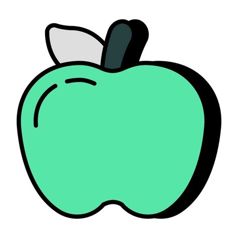 A flat design icon of apple 26270247 Vector Art at Vecteezy