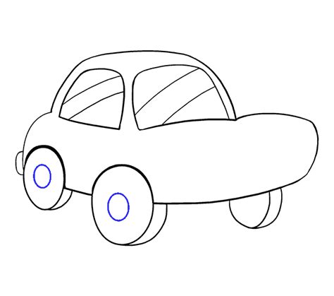 How to Draw a Car: Easy Step-by-step Drawing Tutorial for Kids | Car cartoon, Easy cartoon ...