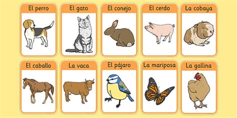 Spanish Animal Flashcards | Language Teaching Resources