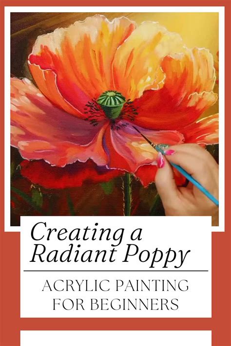 Creating a Radiant Poppy: Acrylic Painting for Beginners – Urbaki Art