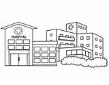 Hospital Coloring Page sketch template