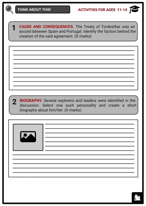 Treaty of Tordesillas | Origins, Terms and Demarcation Line Worksheets