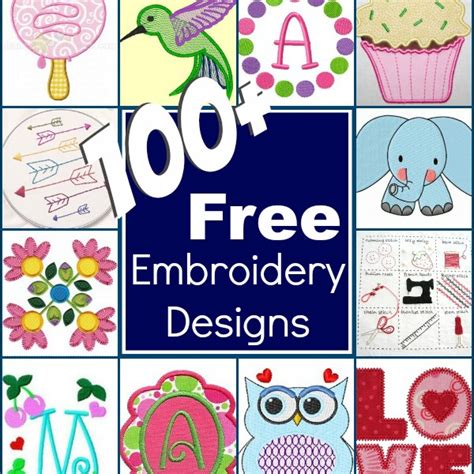 100+ Free Embroidery Designs | Round Up - The Sewing Loft