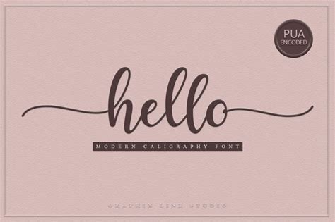 Hello script is a modern handwritten script. It's allowing you to create beautiful hand-made ...