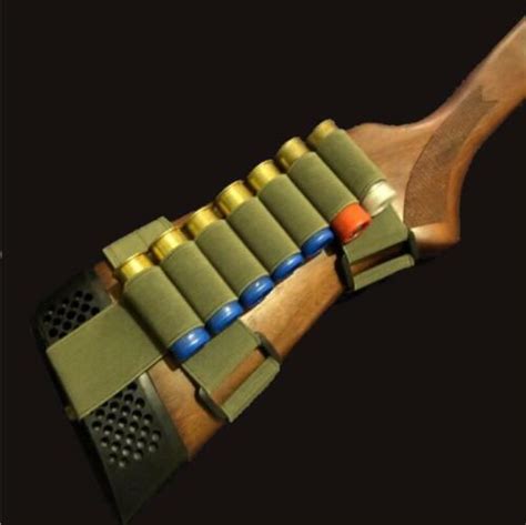 Tactical Molle 7 Round 12/20GA Gun Shotgun Buttstock Ammo Shell Holder ...