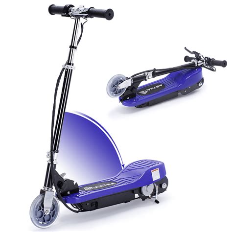 Maxtra E100 Adjustable Handlebar Height Folding Electric Scooter for Kids, 160LBS Max Weight ...