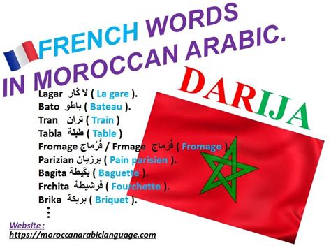 French Words used in Moroccan Arabic - Let's Talk Moroccan Arabic