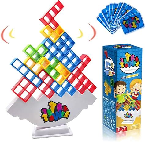 Amazon.com: T'PUPU Tetra Balance Tower Stacking Toys,Board Games for ...