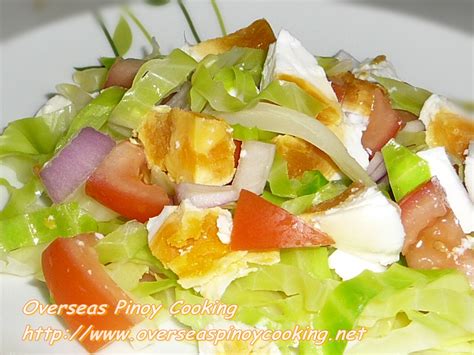 Cabbage and Salted Egg Salad, Ensaladang Repolyo at Itlog na Maalat