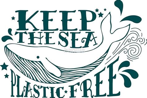 Keep The Sea Plastic Free Anti-Plastic Ocean Pollution Sticker by banwa ...