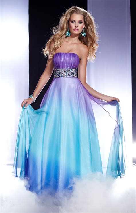 Pageant Dresses for Teens | Fantastic A-line Strapless Beaded Muti Color 2013 Long Chiffon ...