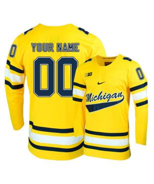 Custom Michigan Wolverines Hockey Jerseys