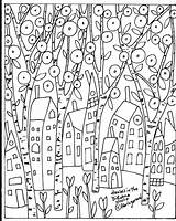Houses  Rug hooking Patterns Coloring Pages sketch template