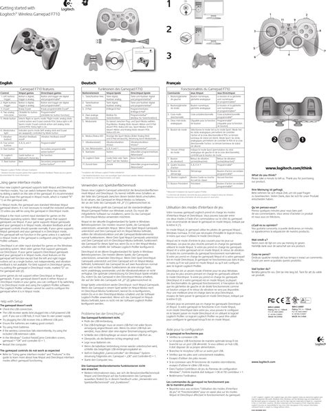 Logitech F710 Users Manual