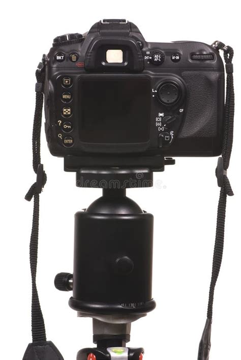 Digital Camera DSLR On Tripod Stock Image - Image of aperture, display ...