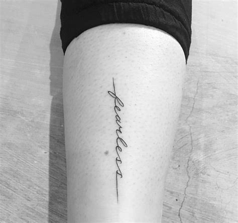 My tattoo ” Fearless “ – tattooideen | Writing tattoos, Trendy tattoos, Tattoo quotes