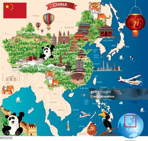 Cartoon Map Of China High-Res Vector Graphic - Getty Images